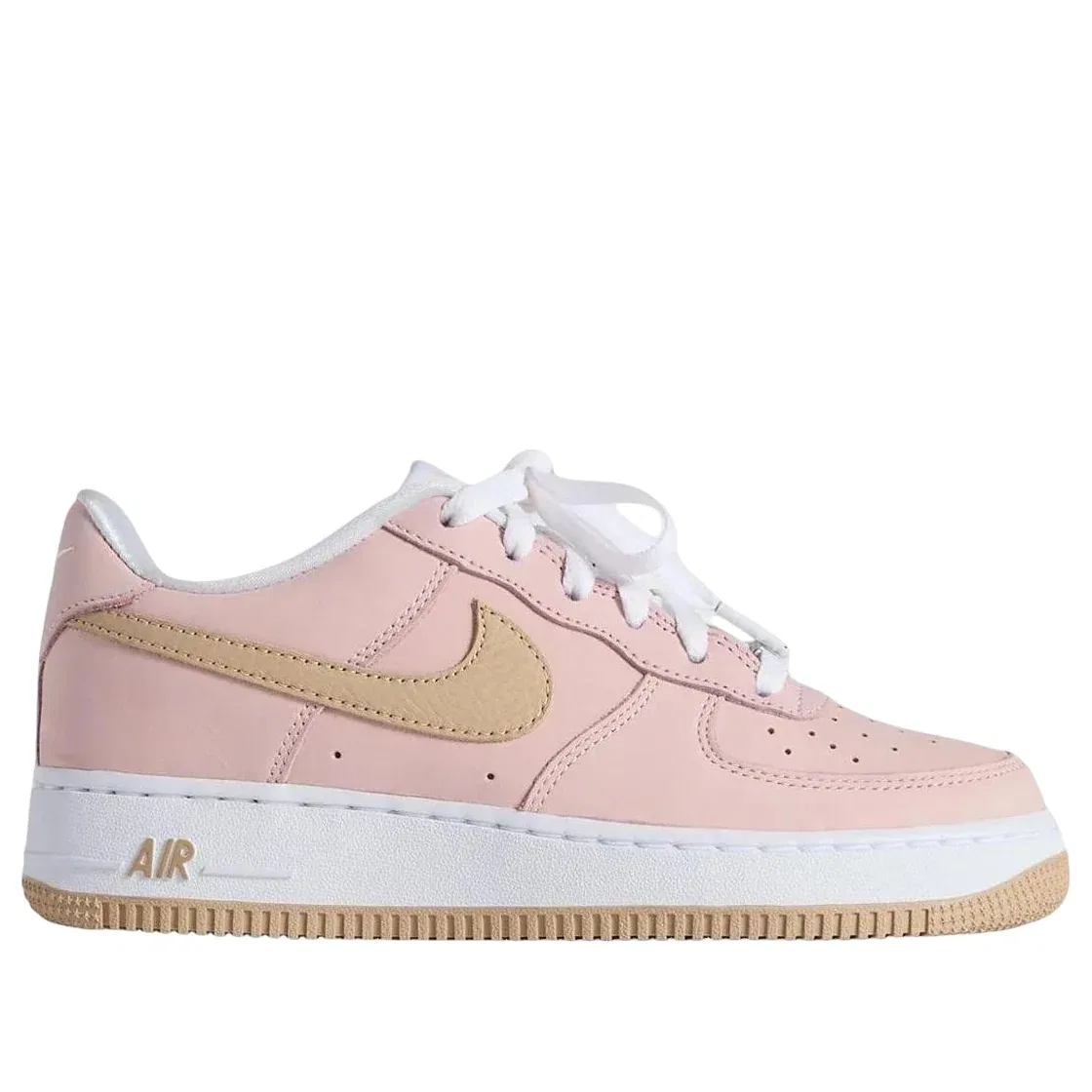 Детские кроссовки с кожаным верхом Kith Air Force 1 Low 'Un Linen' Nike, Linen/Atmosphere/White/White — фото 2