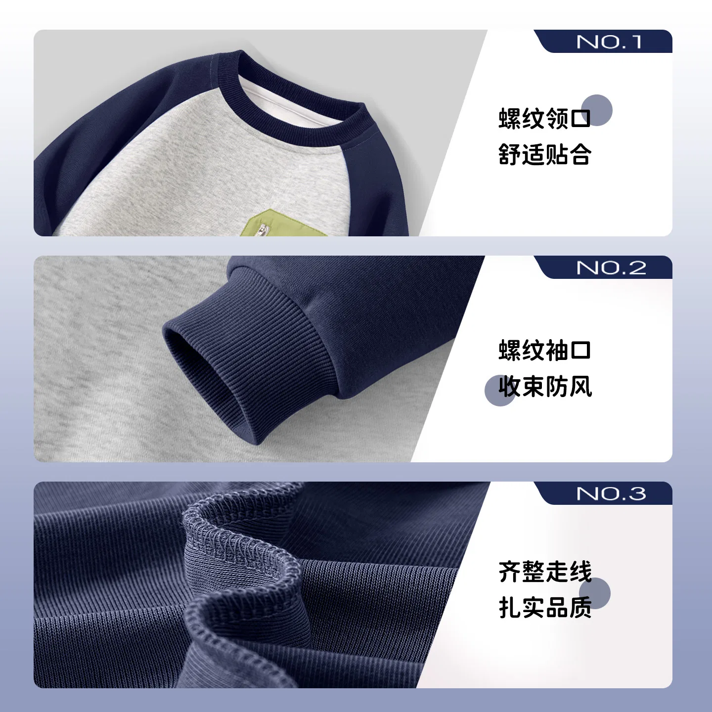 Детский свитшот с круглым вырезом Silicone Standard K Light Heather Gray Dickies, Heather Gray — фото 4