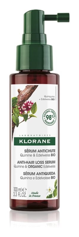 

Укрепляющая сыворотка против выпадения волос Klorane Quinine & Edelweiss Bio