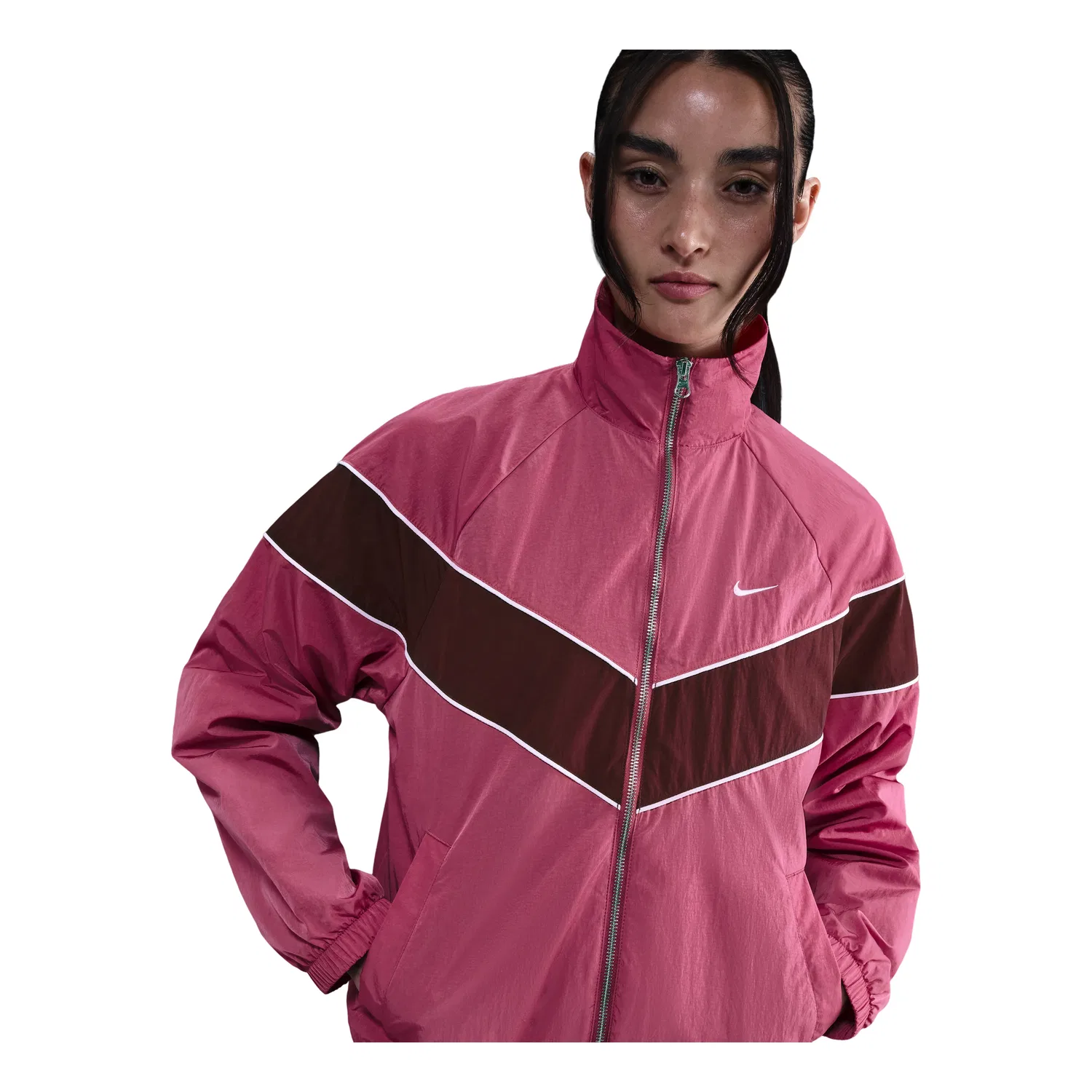 Женская куртка Windrunner Loose UV Woven Full-Zip Jacket 'Sweet Beat Sail Burgundy Crush' Nike, Sweet Beat /Sail/ Burgundy Crush