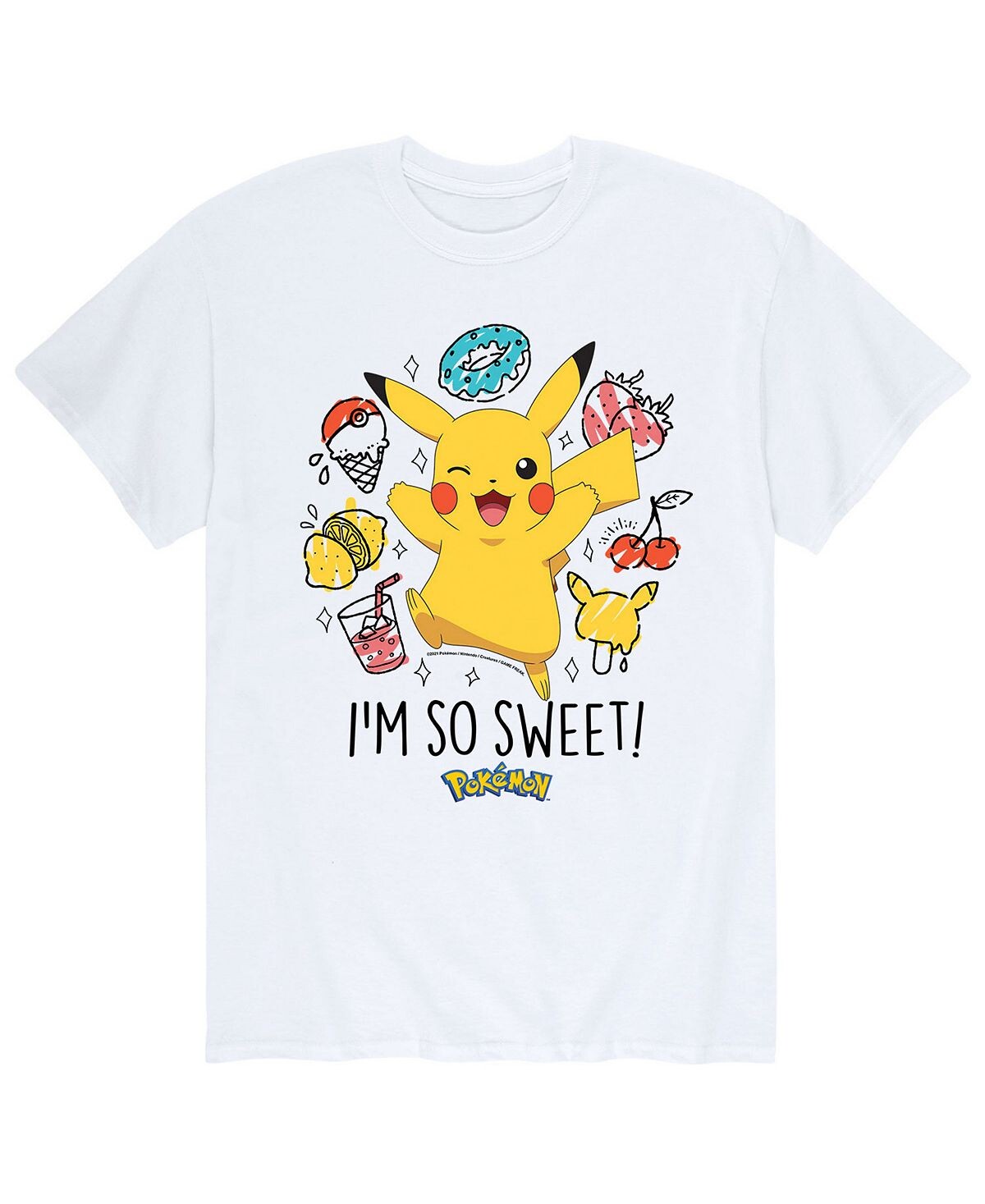 

Мужская футболка pokemon i'm so sweet AIRWAVES, белый, Белый;серый, Мужская футболка pokemon i'm so sweet AIRWAVES, белый