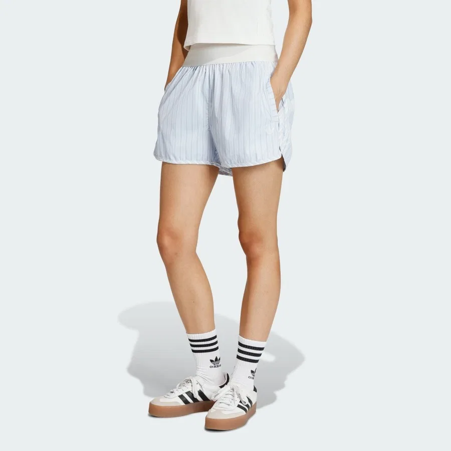 Шорты спортивные свободного кроя с эластичным поясом adidas Originals, Серо-черный