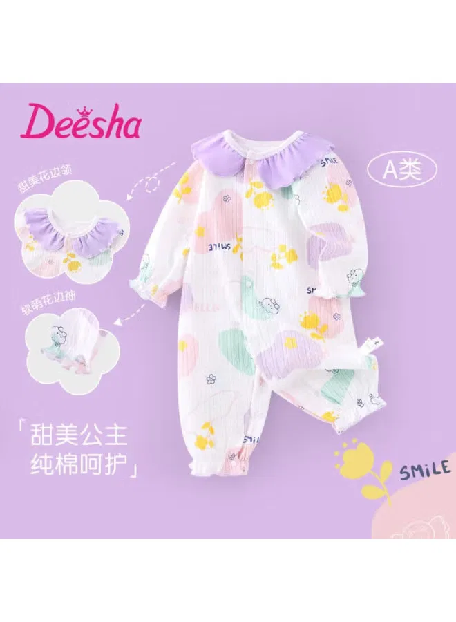 Боди-комбинезон с длинным рукавом хлопковый Sweethayi Deesha, фиолетовый