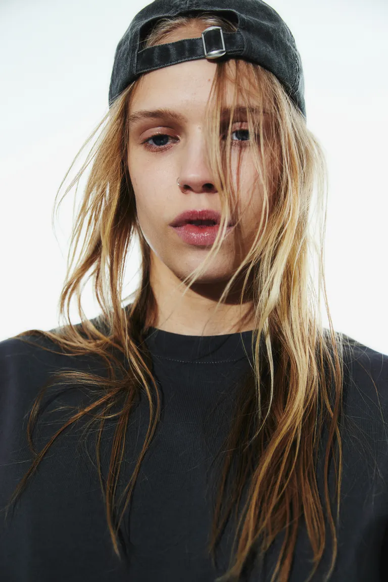 

Платье-футболка оверсайз H&M, серый