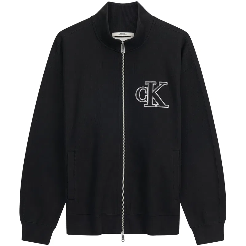 Свитшот мужской с воротником-стойкой Calvin Klein, Space Black