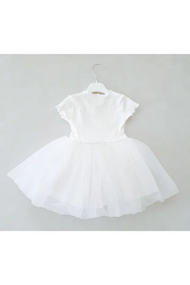 Детское платье для девочек с коротким рукавом Lulu cherry Şirin Şeyler Butiği, Cherry-White-Short — фото 3