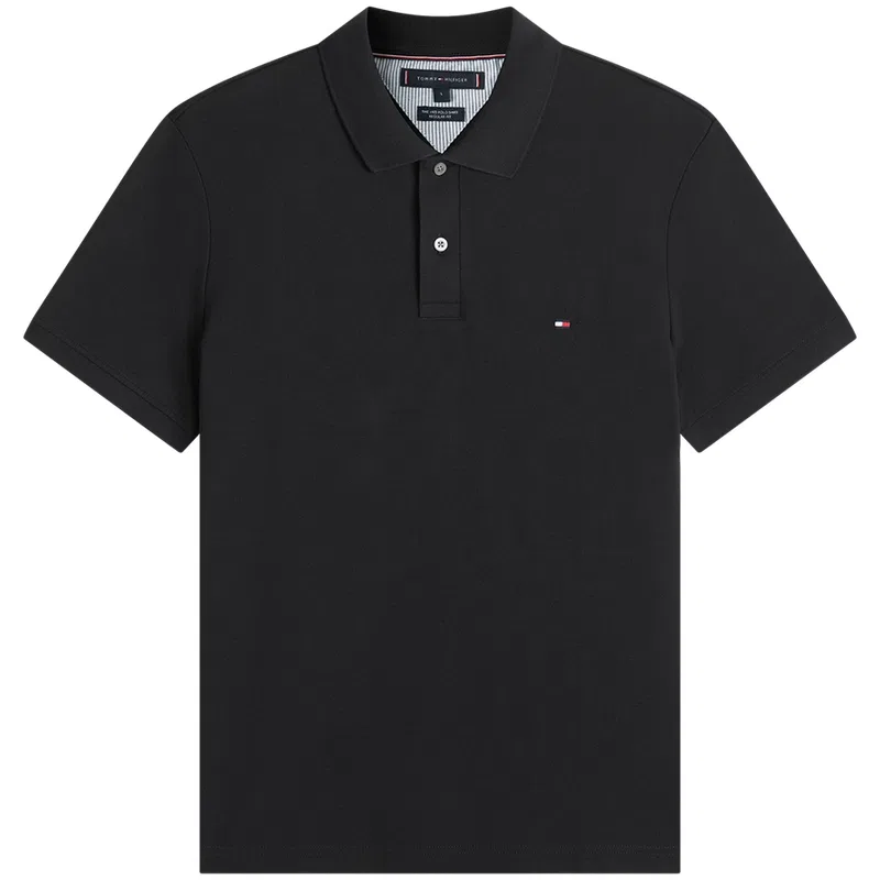 Поло с умеренным воротником, Obsidian Black Tommy Hilfiger