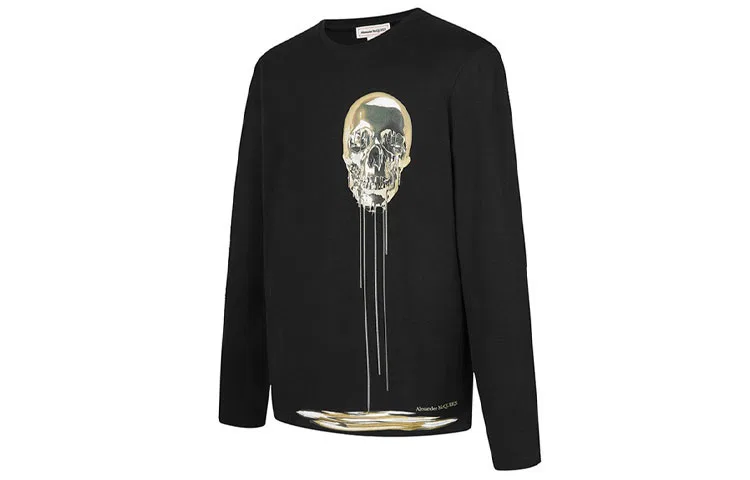 Футболка с круглым вырезом, прямая посадка, Alexander McQueen, Black — фото 4