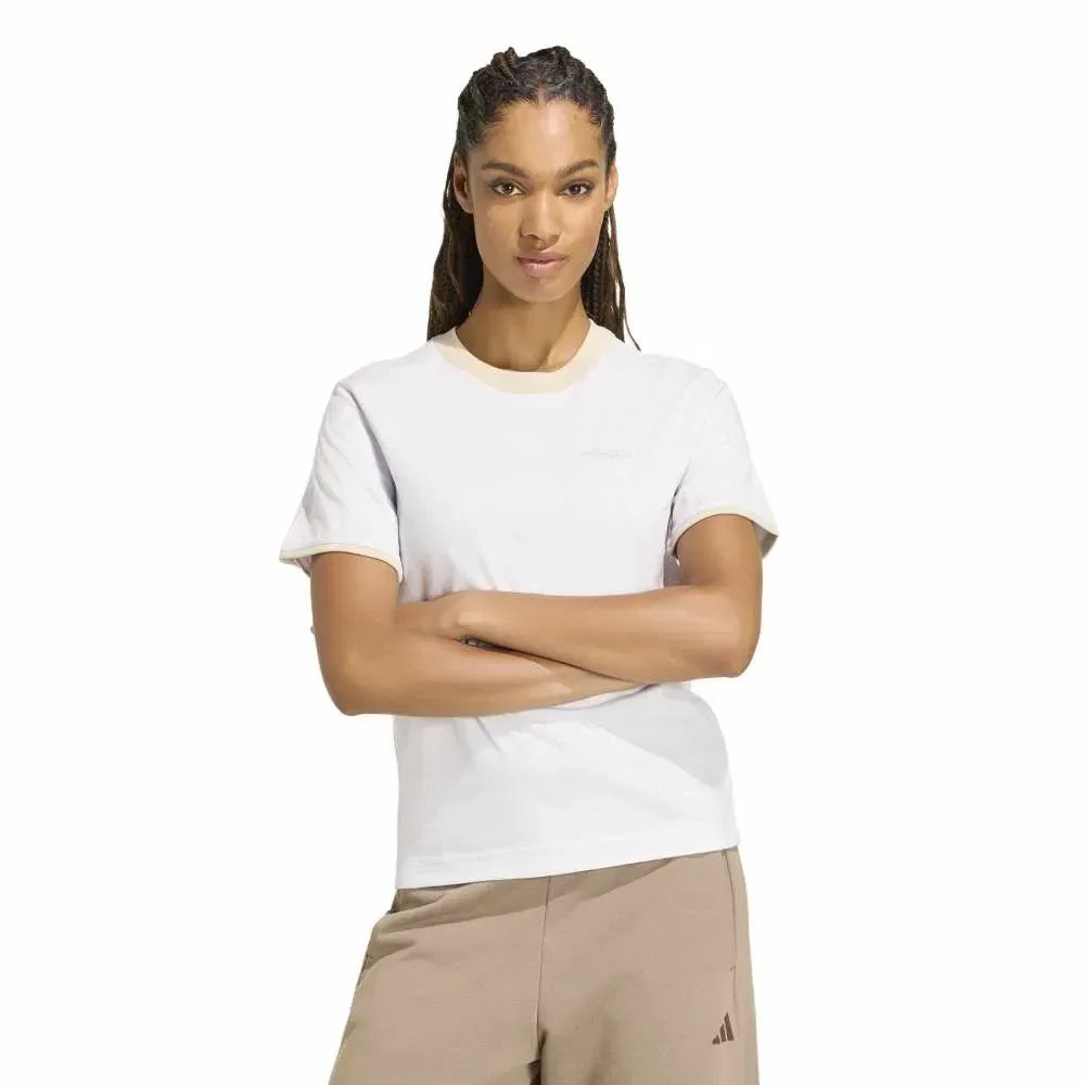 Футболка с вышивкой Adidas Seasonal Essentials Colorpop, белый
