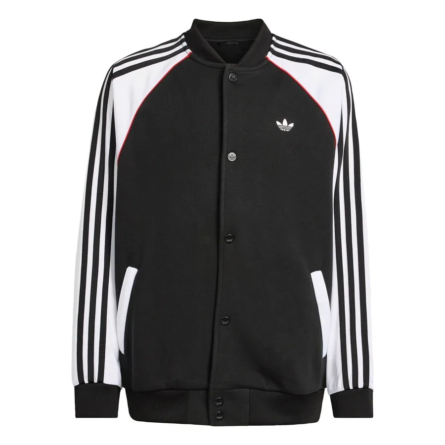 Худи на молнии ADIDAS ORIGINALS 'SST LOOSE' черного цвета