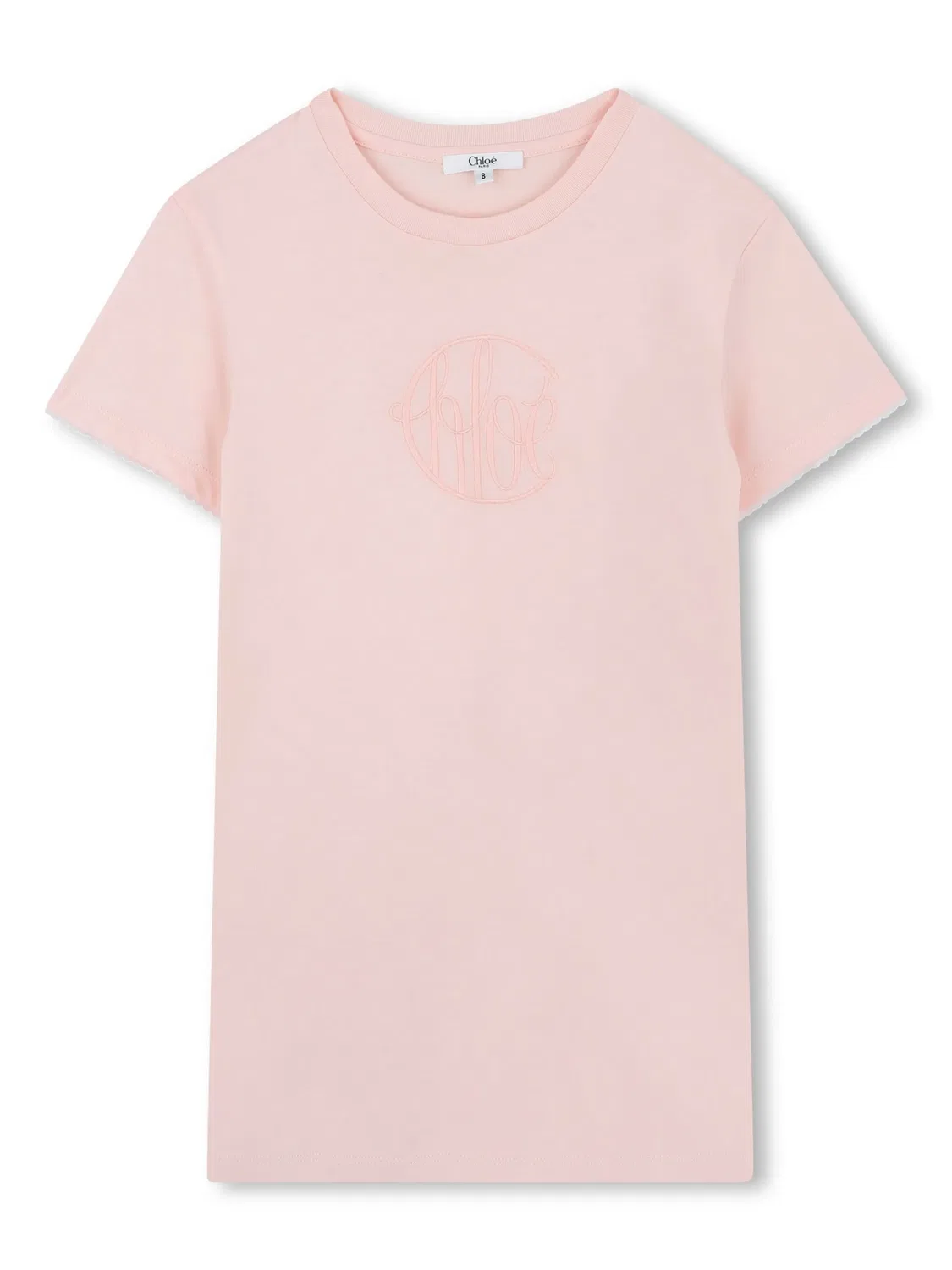 Платье с вышитым логотипом Chloé, розовый