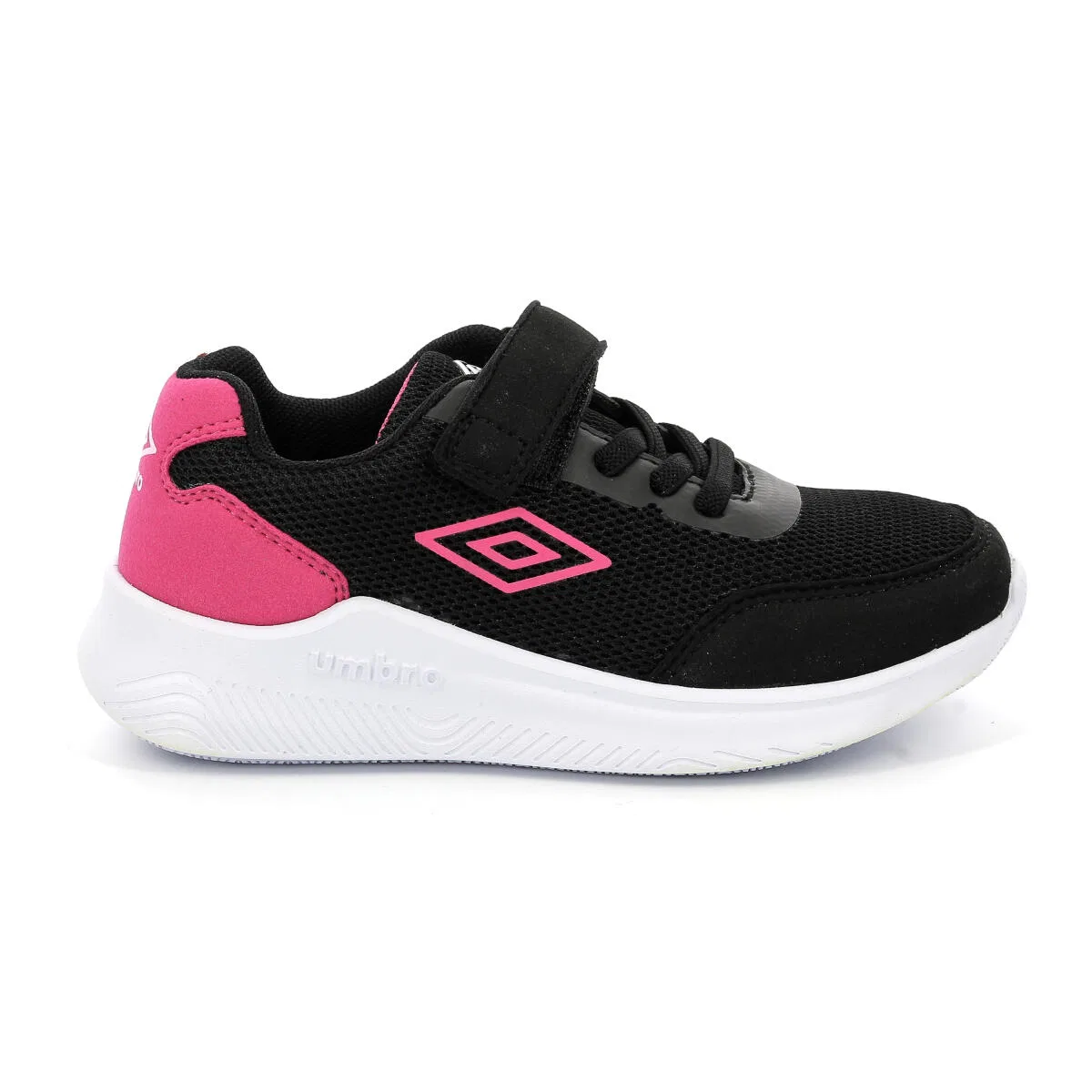 Детские кроссовки с липучкой Nateo Umbro, Schwarz Rosa