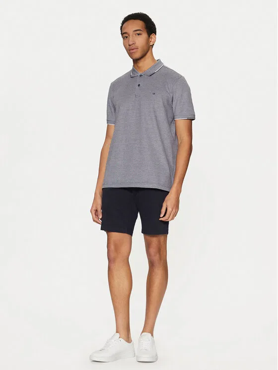 Поло regular fit Calvin Klein, темно-синий — фото 2