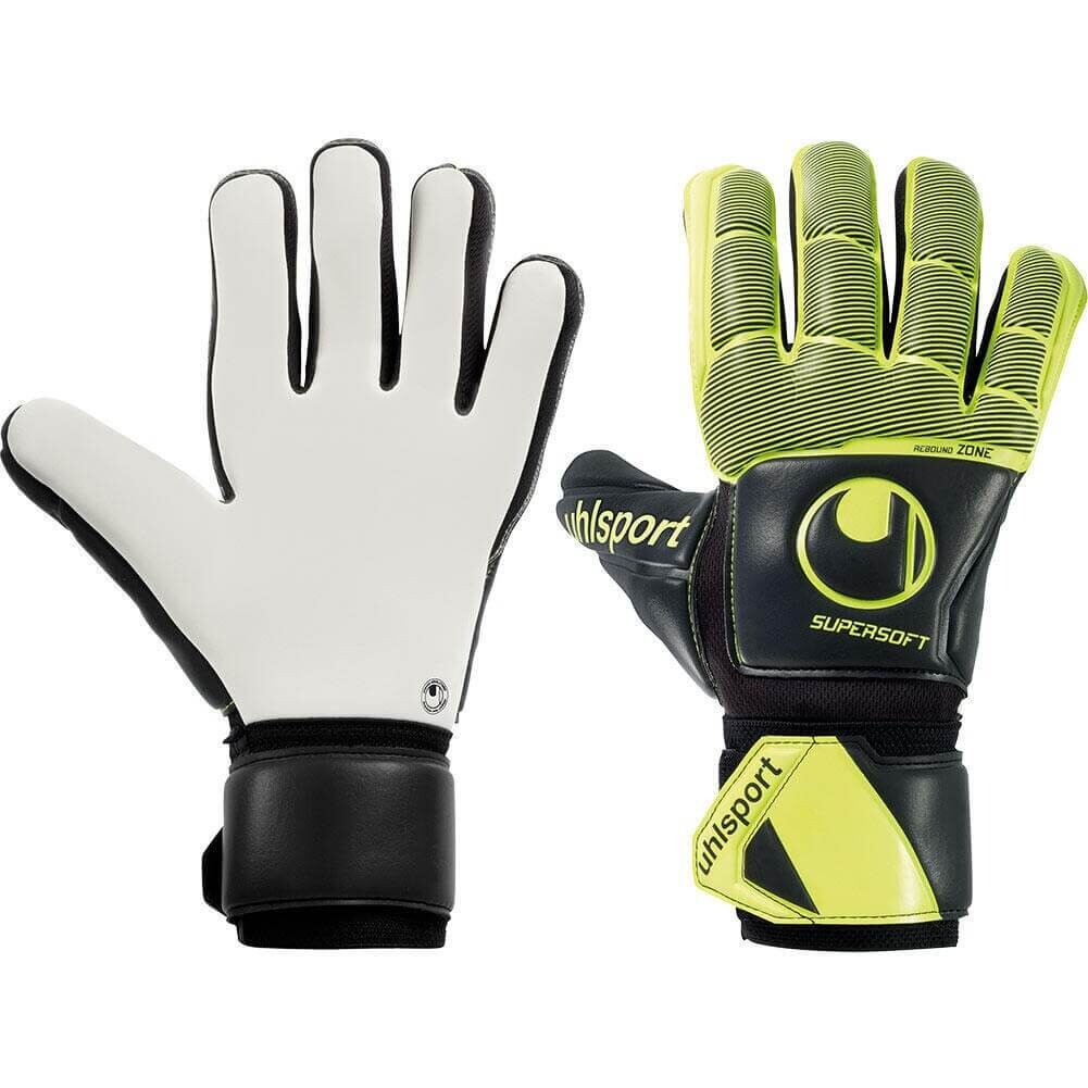 

Вратарские перчатки Uhlsport Supersoft Hn Flex Frame, черный/желтый