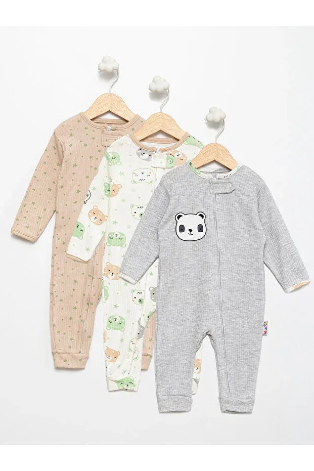 Детский комбинезон для новорожденных с принтом Teddy Bear Pattern Alihan, Gray — фото 3
