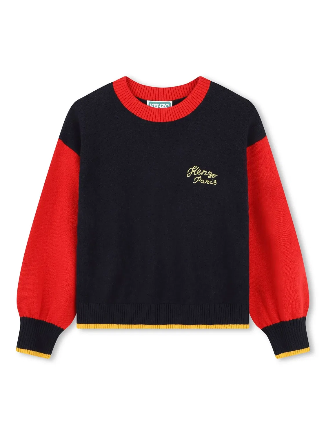 Свитер с цветными блоками Kenzo, синий