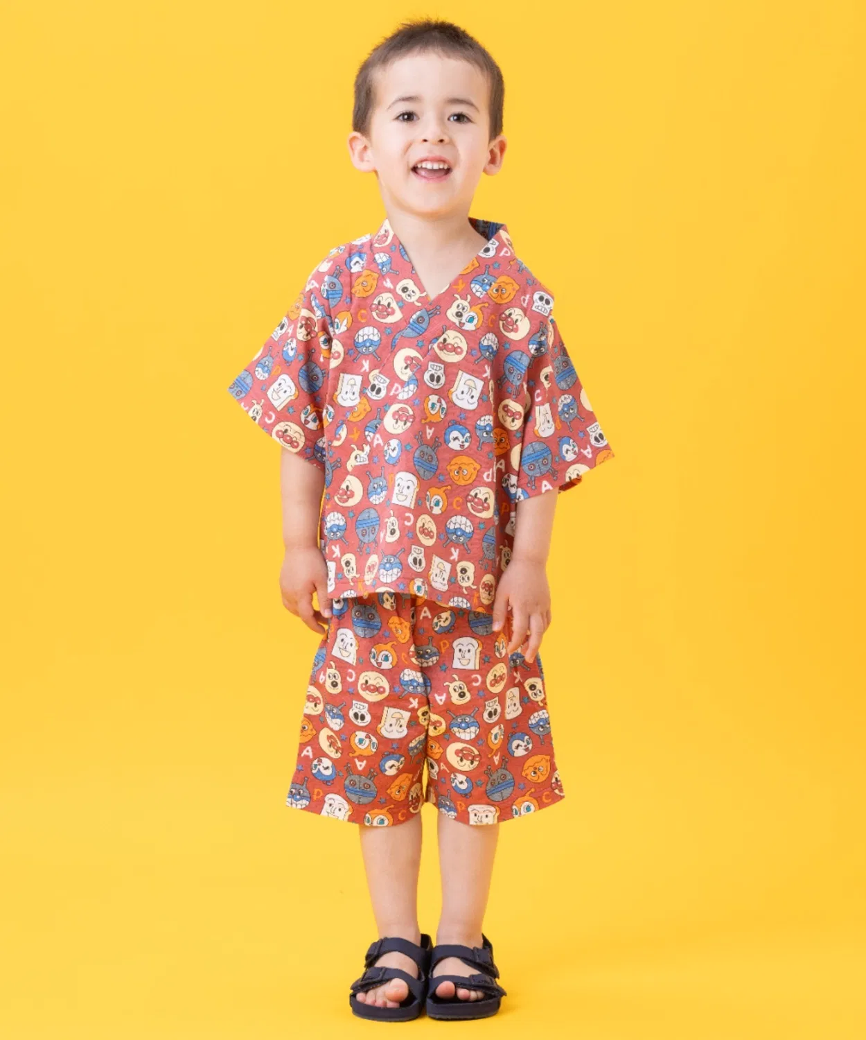 Детское кимоно с принтом, светящееся в темноте ANPANMAN KIDS COLLECTION, Red