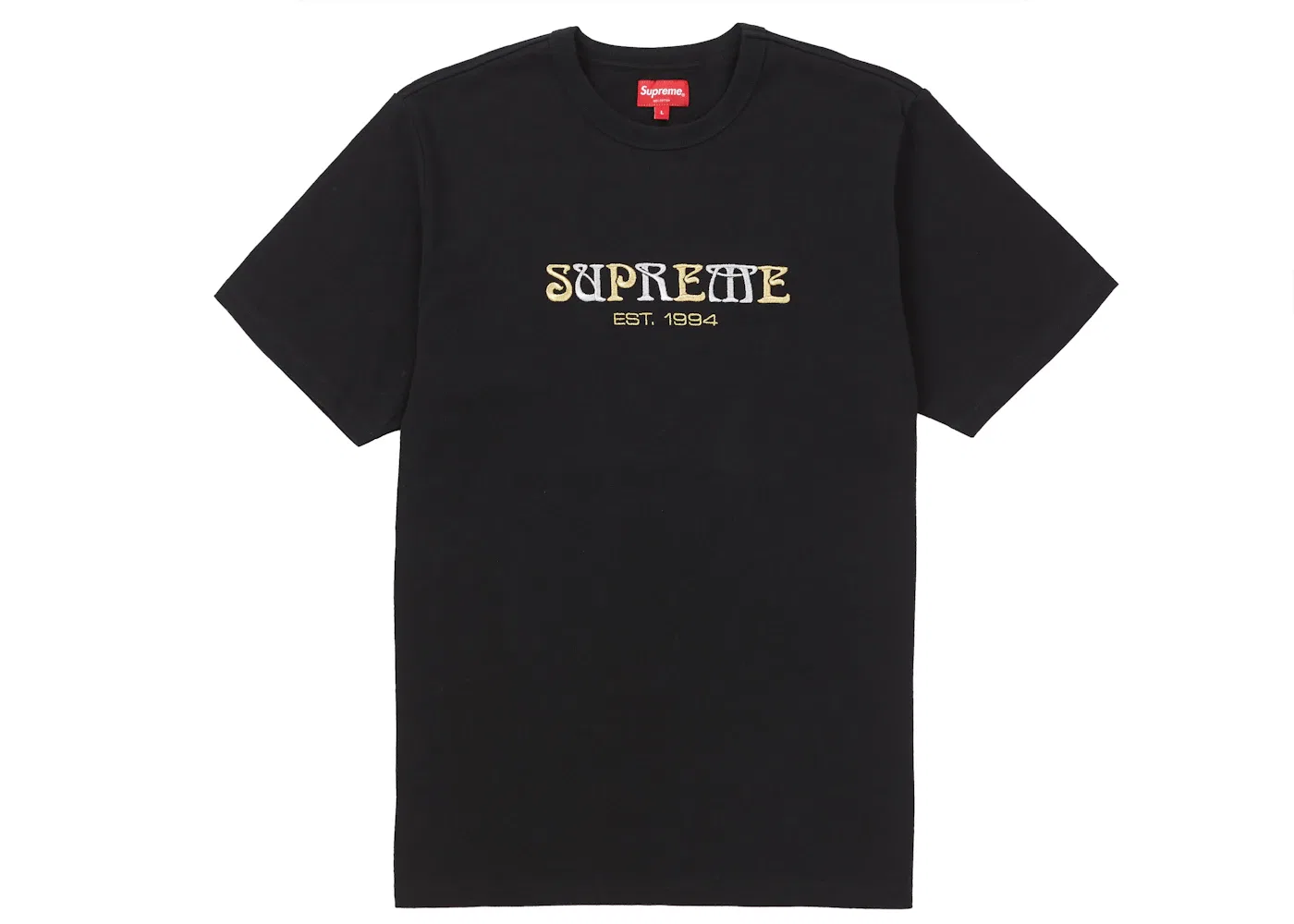 Мужская футболка с обновленным логотипом Supreme Tee Supreme, Black