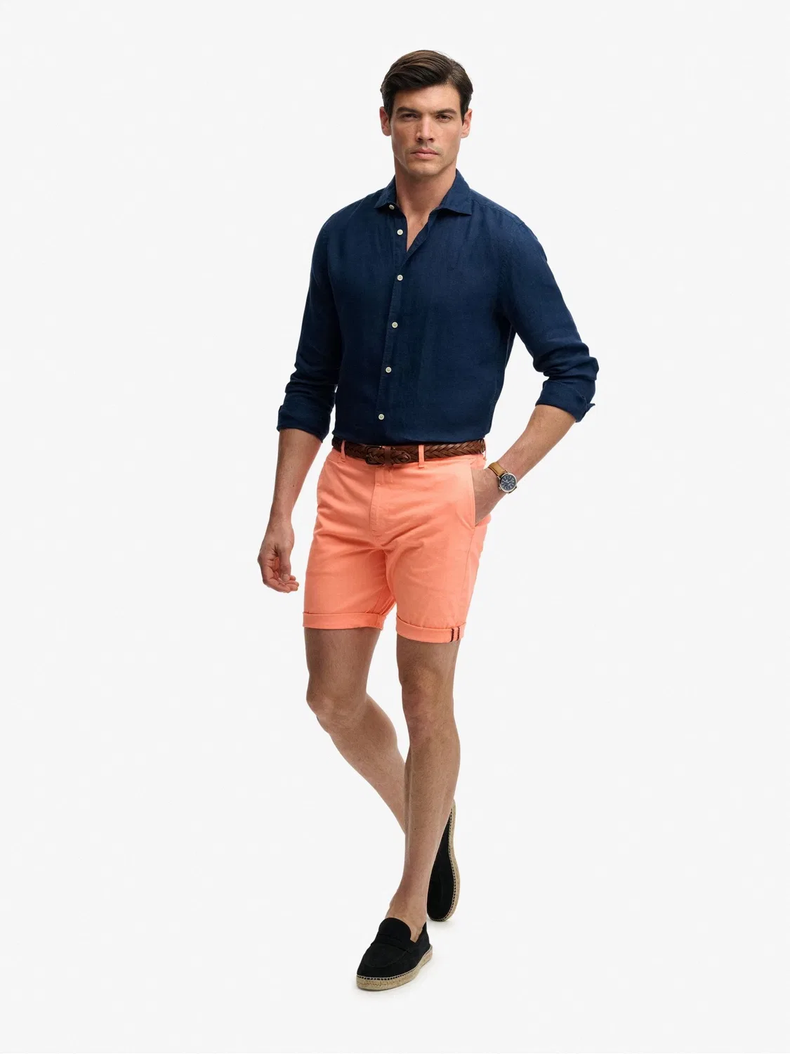 Шорты чинос Regular Slim Fit Superdry, Оранжевый — фото 4