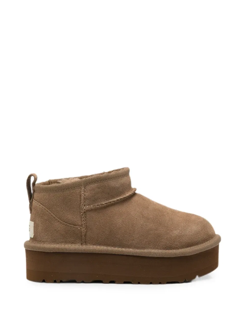Классические ультрамини-ботинки с круглым носком Ugg Kids, коричневый