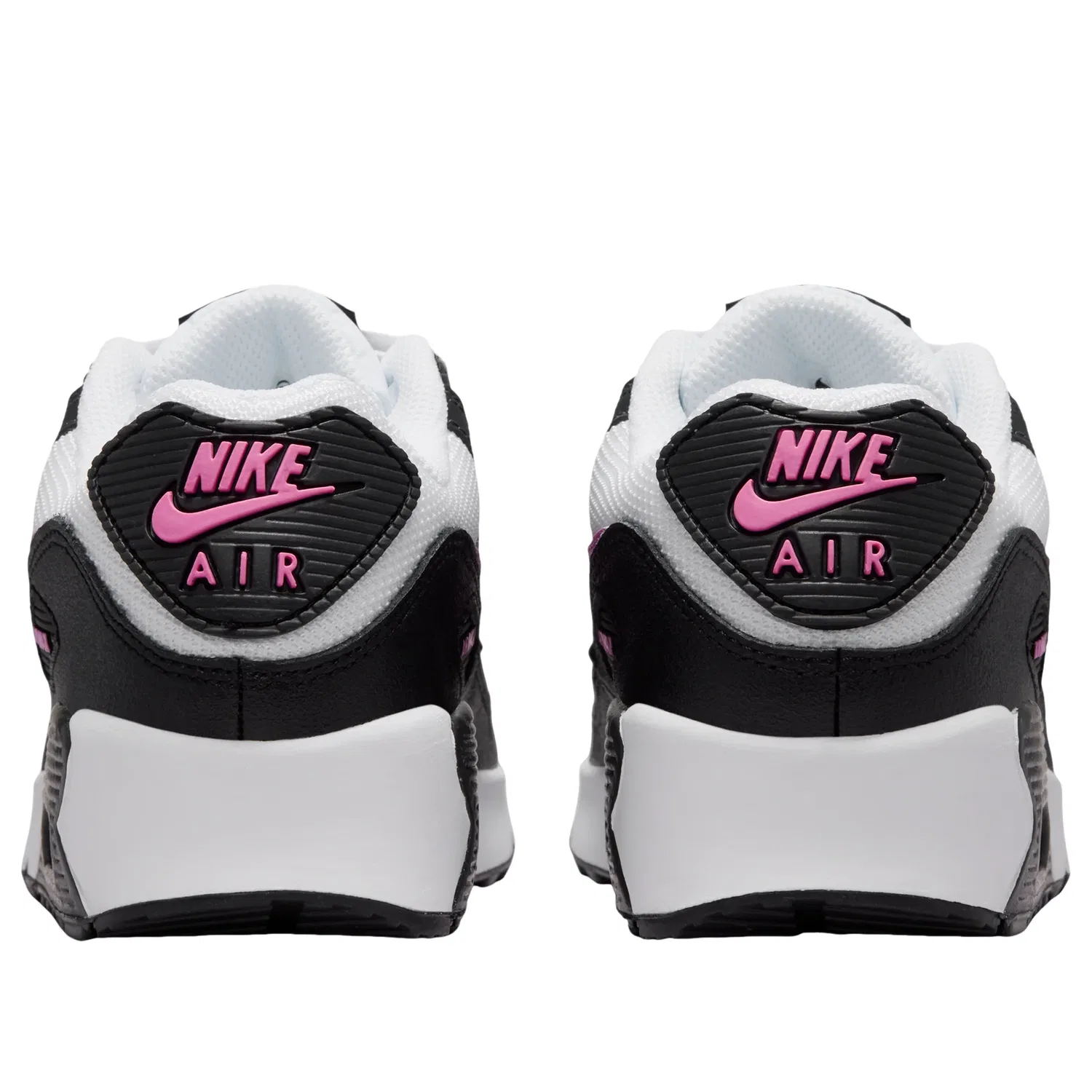 Детские кроссовки с текстильным верхом Air Max 90 'White Black' Nike, White/Black/Anthracite/Playful Pink — фото 4