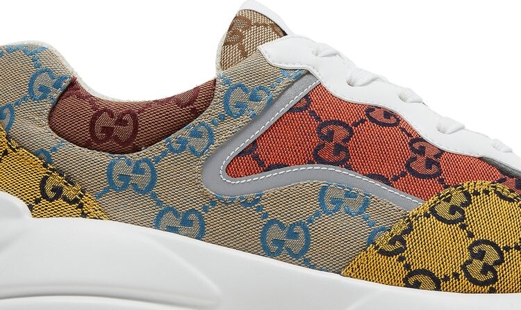 Кроссовки Gucci Rhyton GG Multi Orange, разноцветный — фото 3