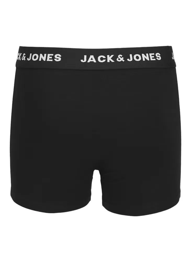 Трусы-боксеры хлопковые комплект из 5 штук Jack & Jones Junior, черный — фото 2