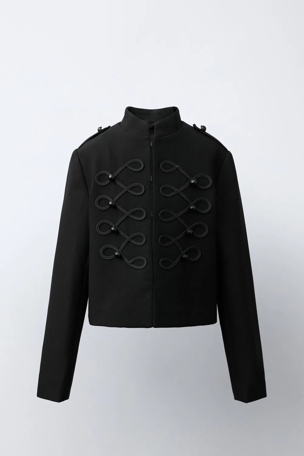 Приталенный пиджак на пуговицах ZARA, Black
