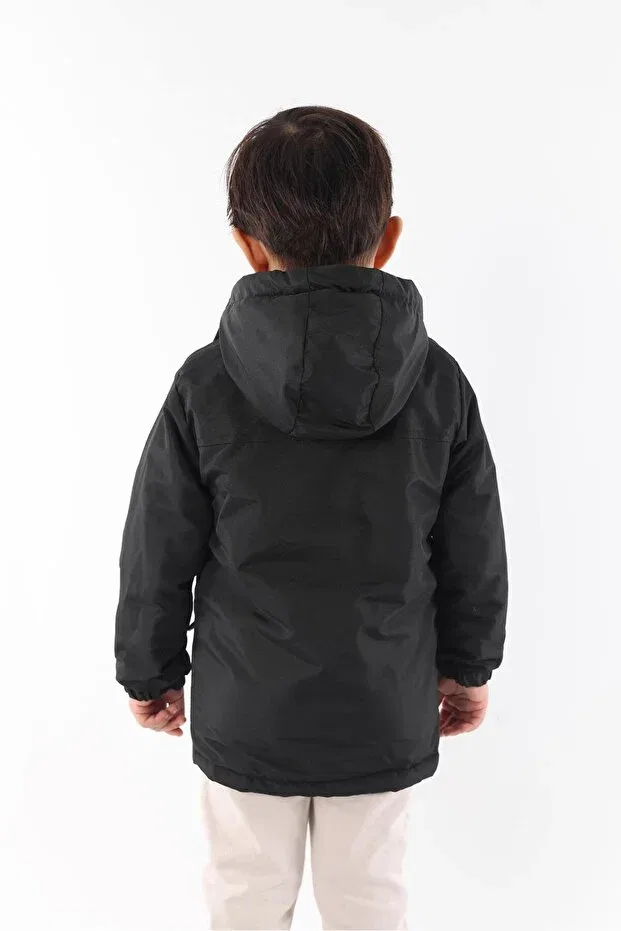 Детское зимнее пальто для девочек с длинным рукавом Basics Abillita, Black — фото 4