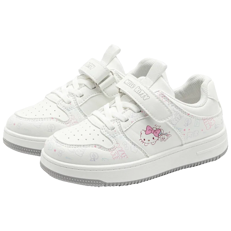Детские кроссовки для бега с принтом Hello Kitty Sanrio, White/Pink — фото 4