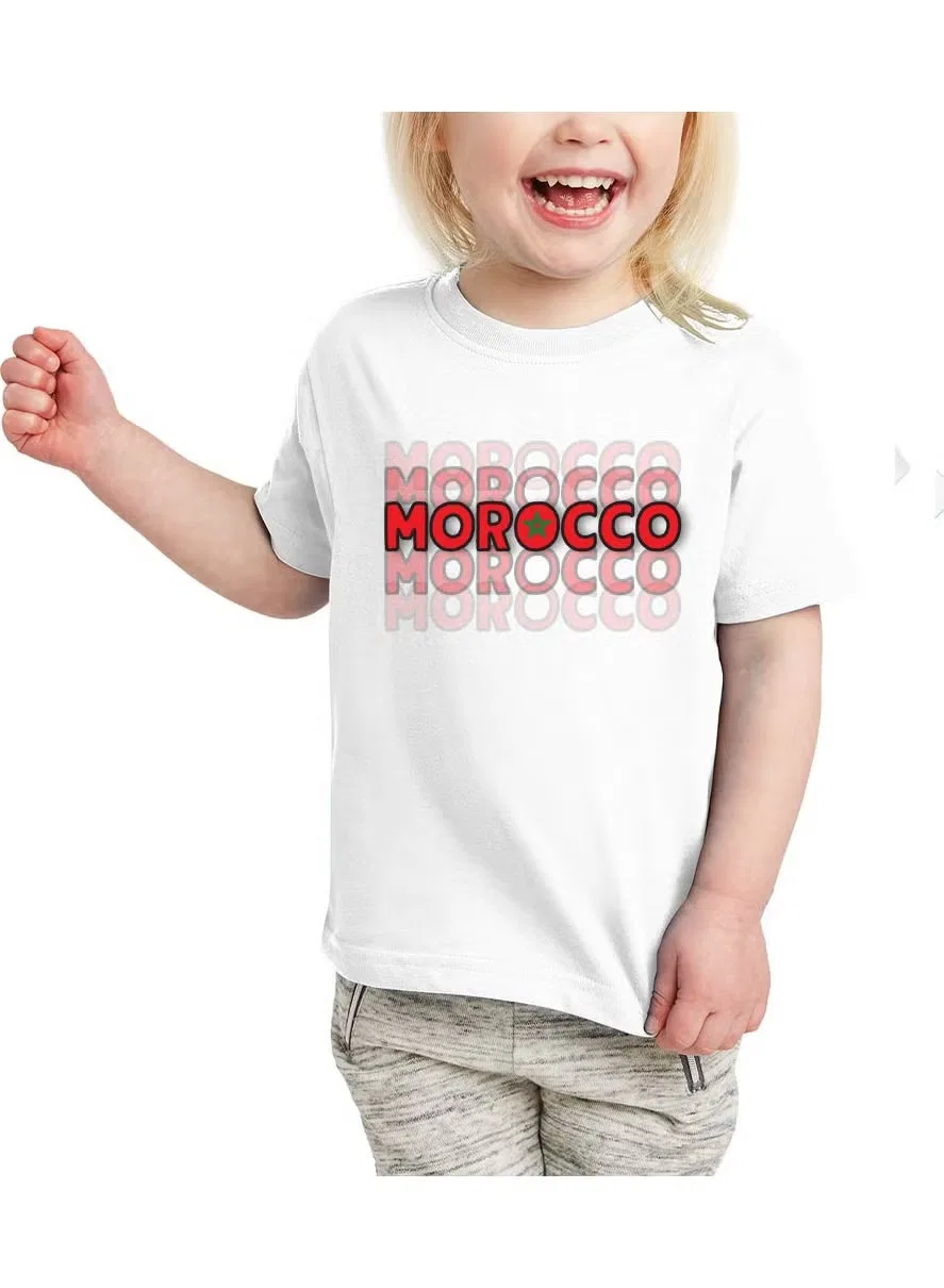 Футболка с принтом для девочки Morocco Printshop4Me, белый