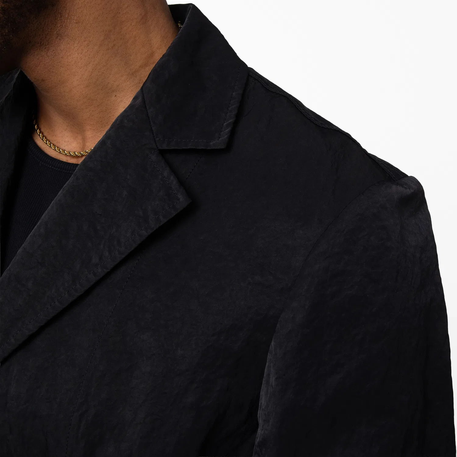 Пиджак удлиненный из нейлона Nylon Tailored Blazer Jacket Burberry, Black — фото 4