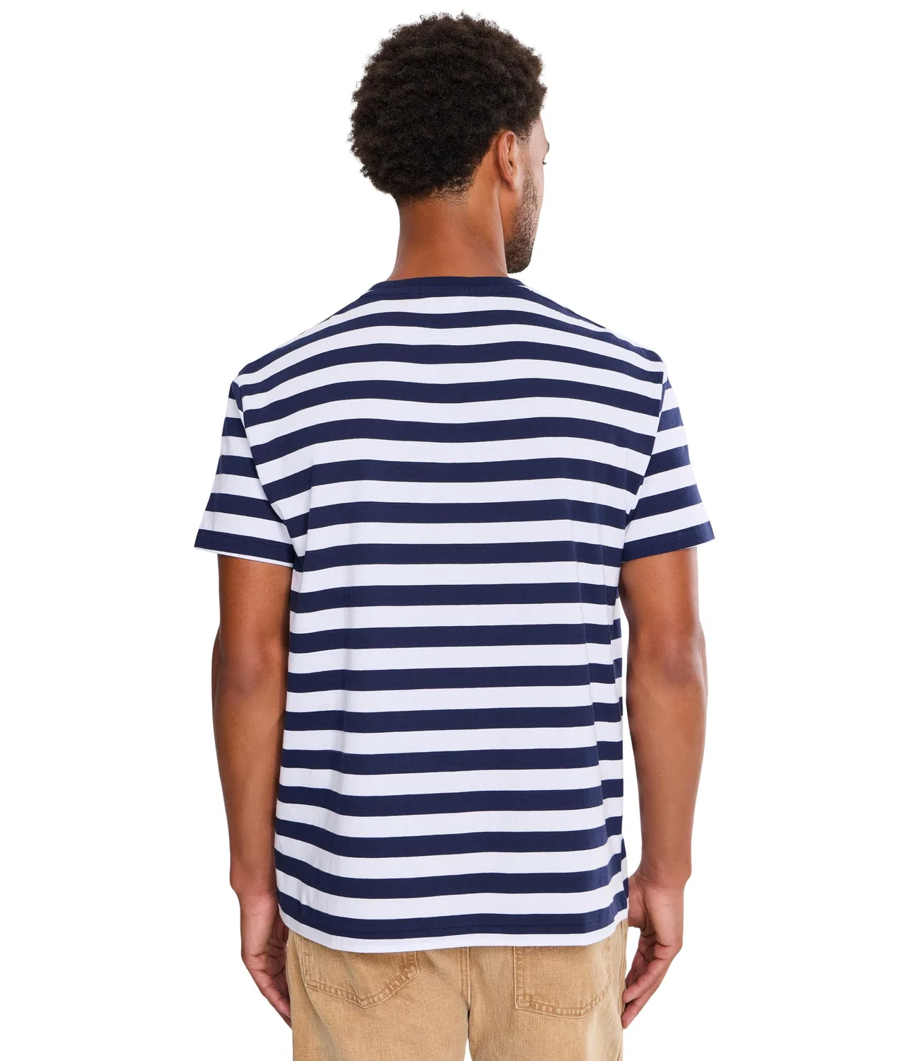 Футболка с коротким рукавом в полоску и круглым вырезом Polo Ralph Lauren, Newport Navy/White — фото 4