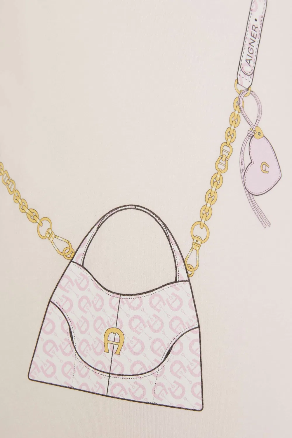 AIGNER Платье с принтом в виде сумки, розовый — фото 3