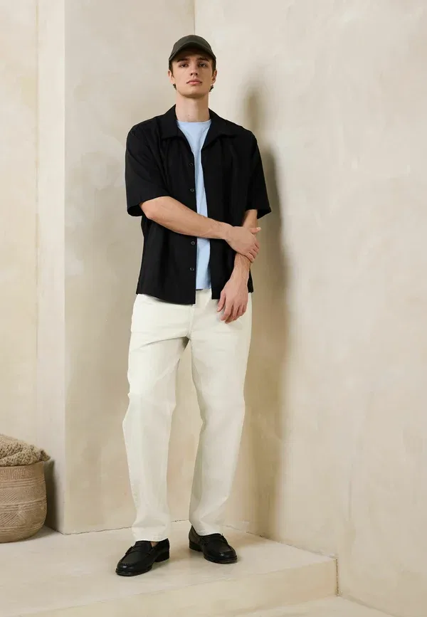Джинсы из денима Jeans tapered fit Next, Ecru White, белый — фото 2
