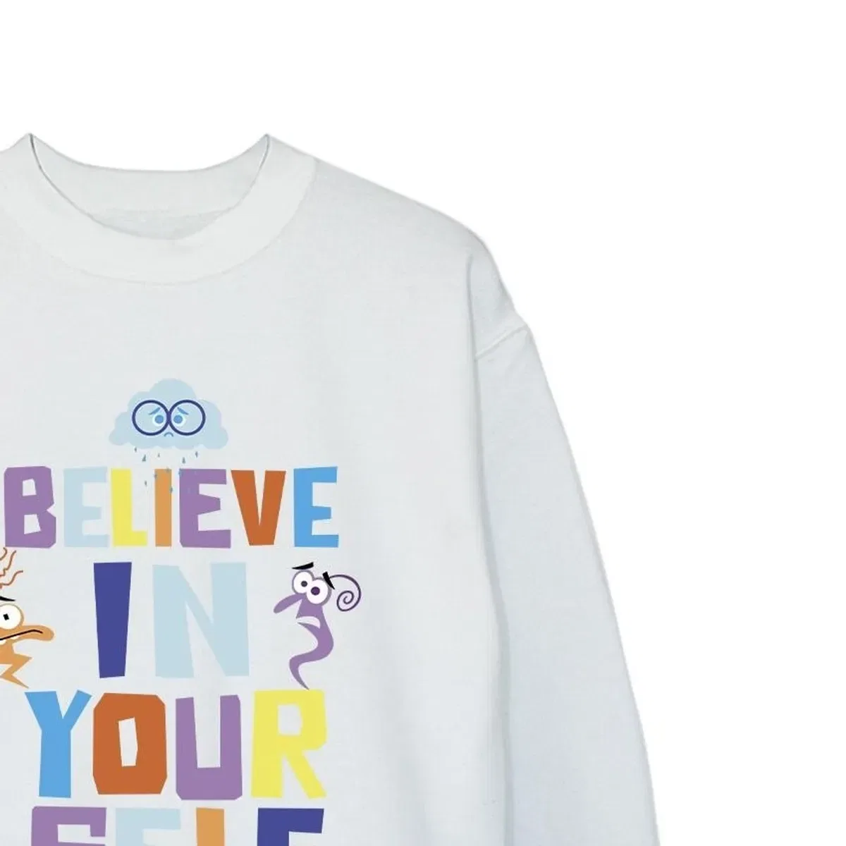 Свитшот с принтом Believe in Yourself Inside Out, White — фото 2