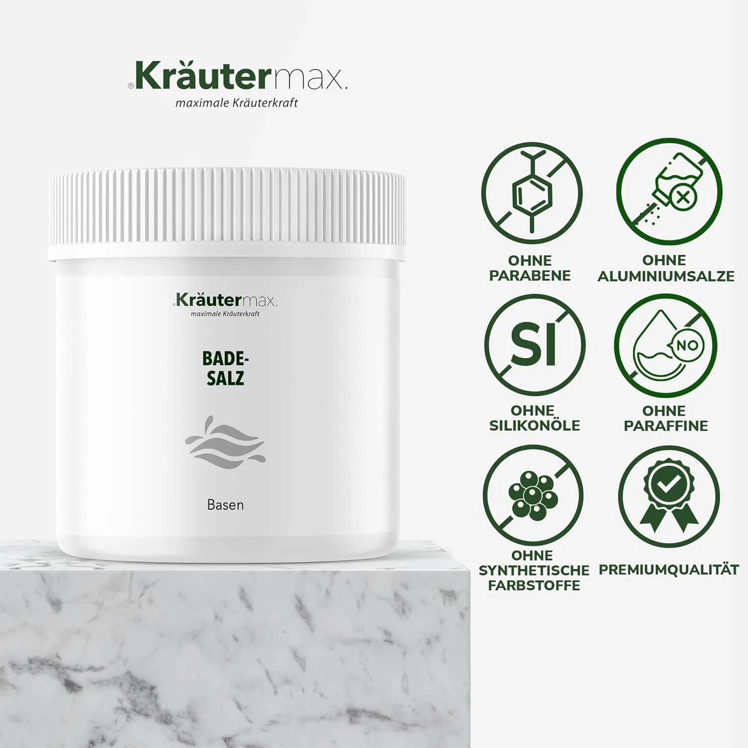 Kräutermax. Соль для ванн Kräutermax с магнием и солью Мертвого моря, 1000 г — фото 4