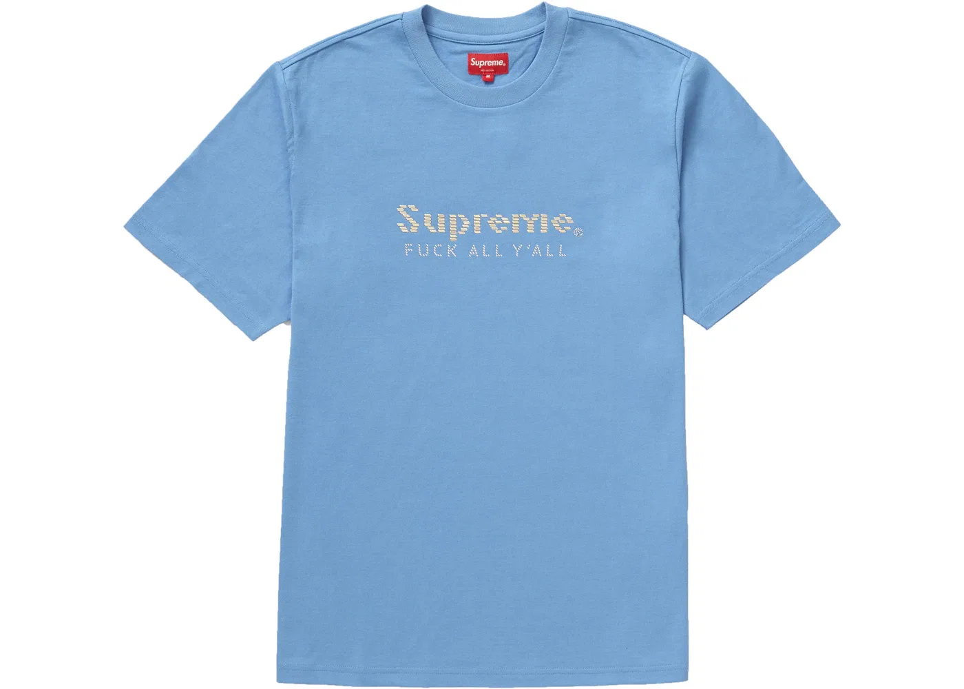 Мужская футболка с принтом Gold Bars Supreme, Columbia Blue