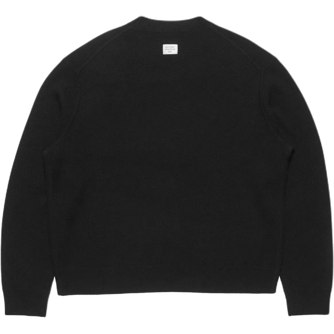 Мужской кашемировый свитер с круглым вырезом Acne Studios, Black — фото 3