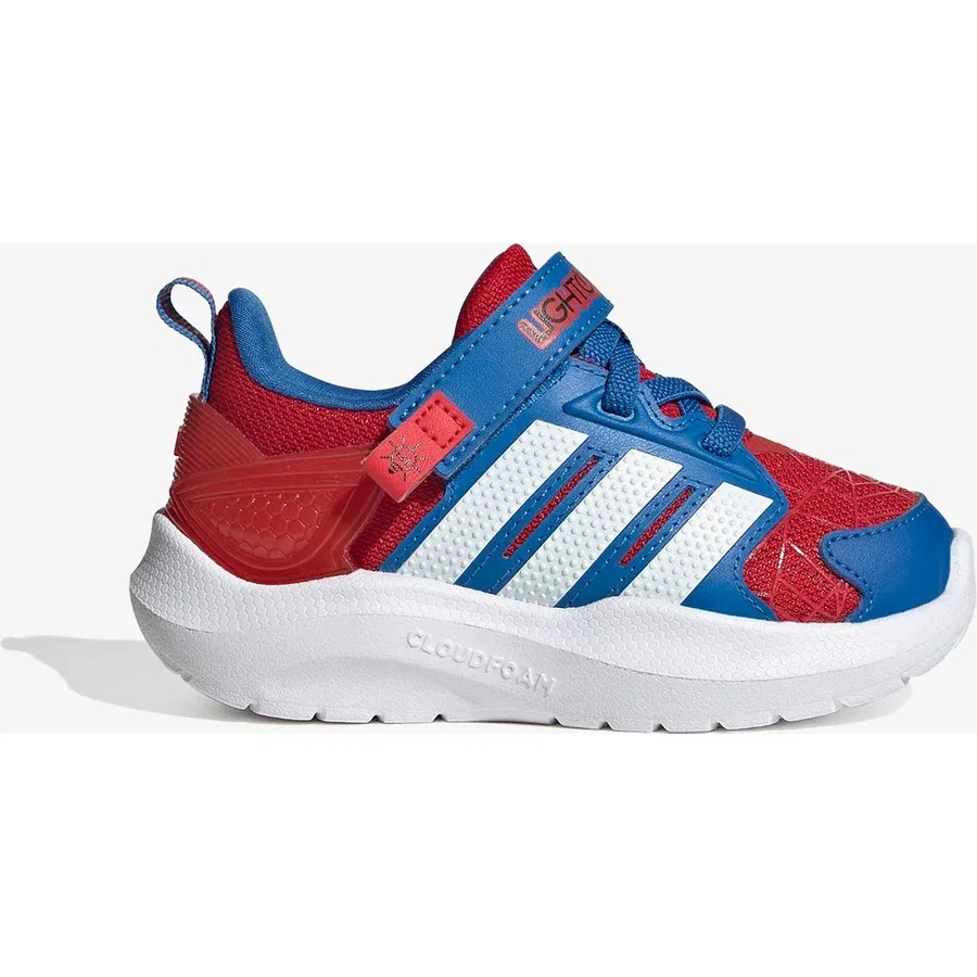 Детские кроссовки с эластичными шнурками Lightorama Runner Spider-Man adidas, Красный