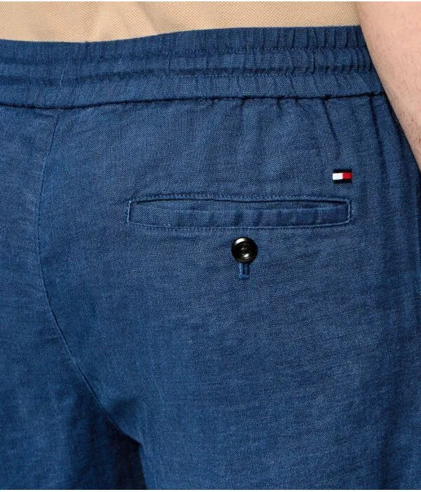 Мужские чиносы из льна Harlem Tommy Hilfiger, Blu Marino — фото 4