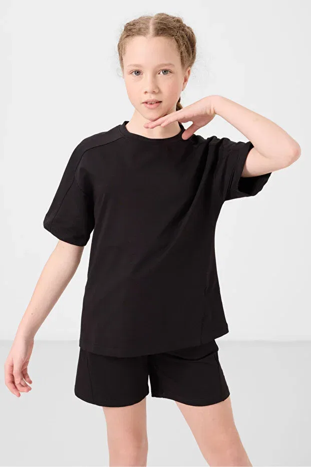 Детские шорты для девочек хлопковые Tommy Life, Black Black — фото 4