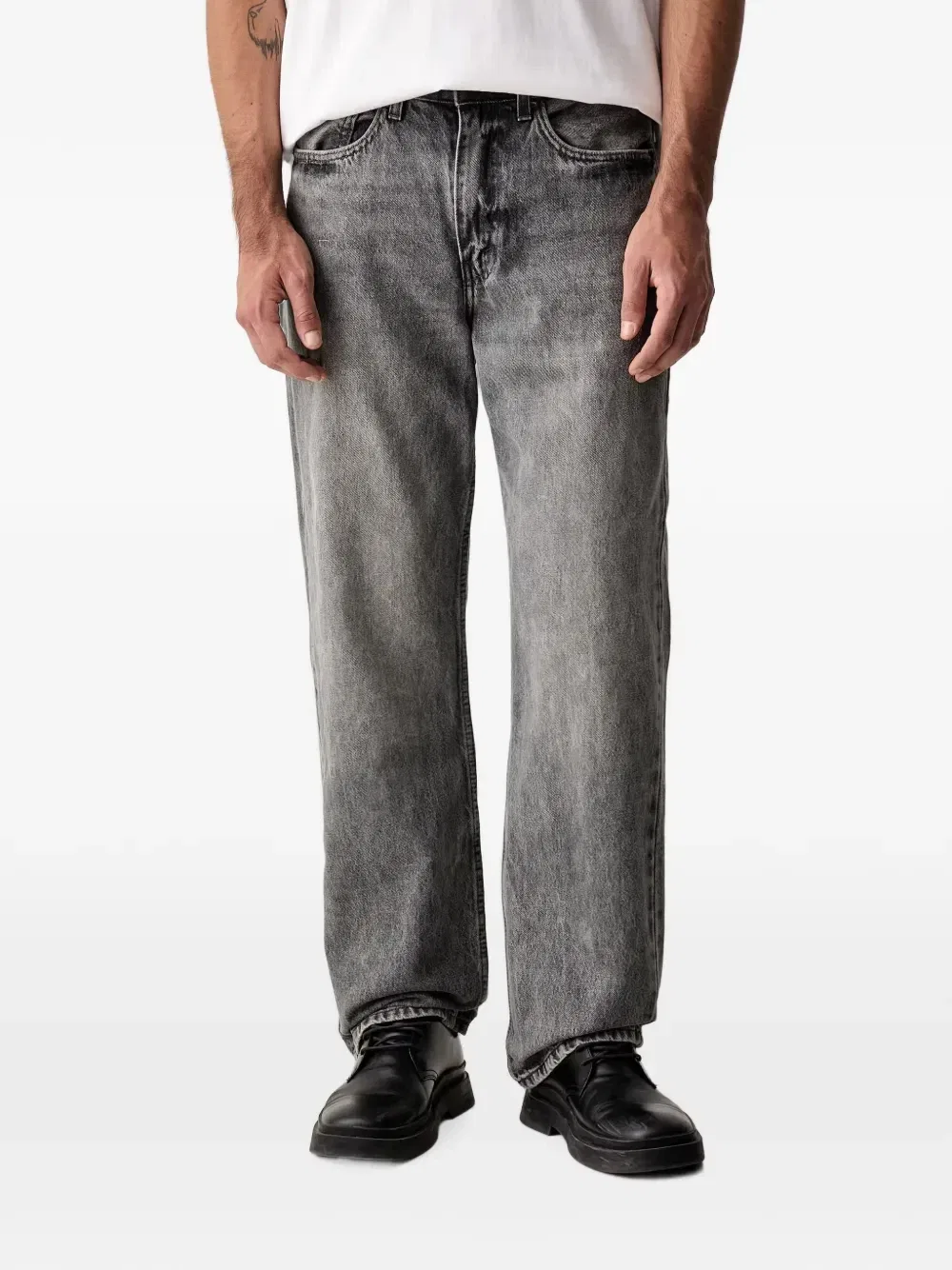 Свободные прямые джинсы с эффектом кислотной стирки 565 Levi's, серый