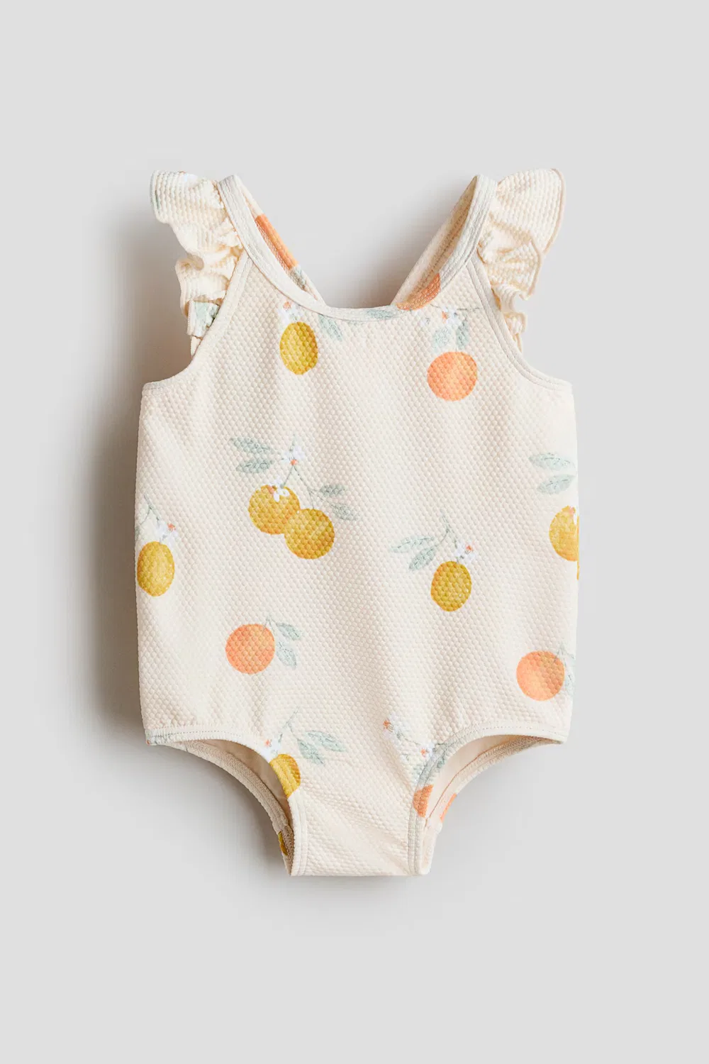 Купальник с узором H&M, Hellbeige/Zitronen