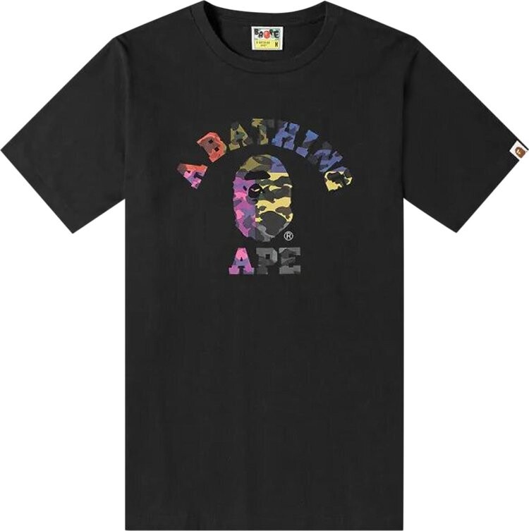 

Футболка BAPE Mix Camo College T-Shirt 'Black', черный