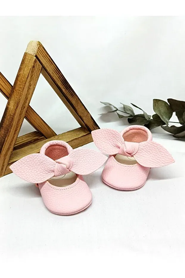 Детские ботинки-лоферы для девочек кожаные Angel model Minibiri, Pink