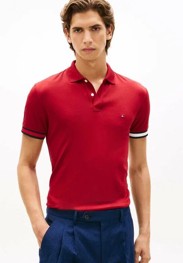 Футболка поло хлопковая Pique, Mw0Mw42743-xit, Tommy Hilfiger, Red, красный