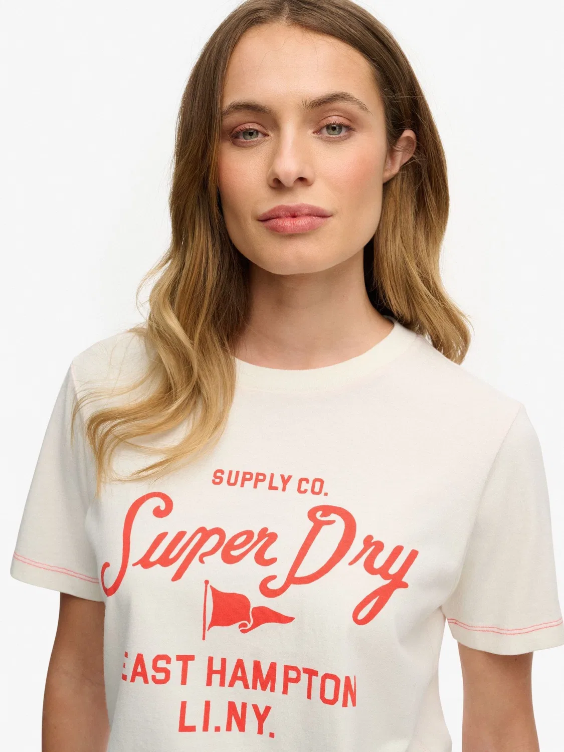 Футболка свободного кроя Heritage Hamptons Superdry, кремовый