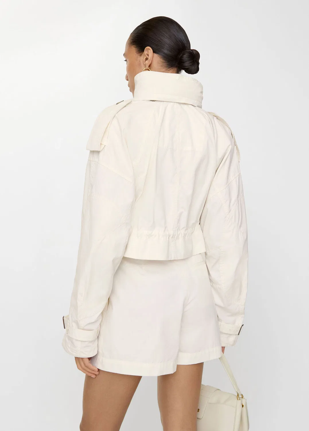 Куртка Burberry Cropped Ladymoor, white — фото 4