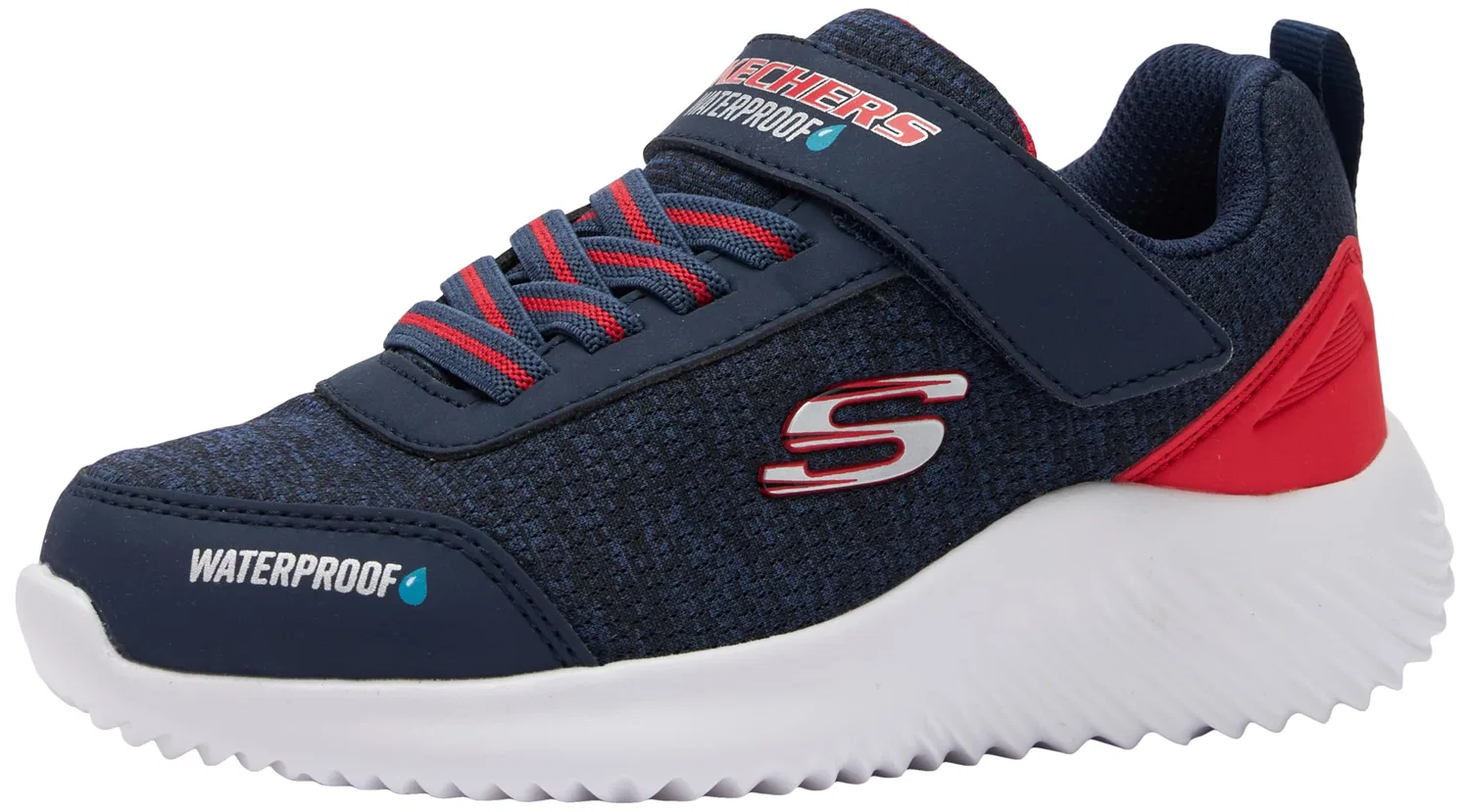 Детские кроссовки для мальчиков водонепроницаемые Bounder Dripper Drop Skechers, Navy Red
